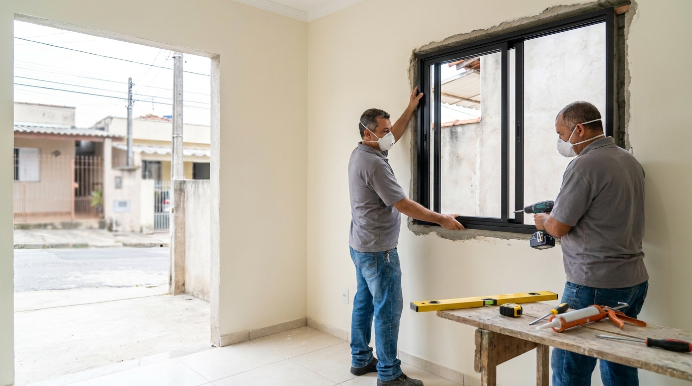 Esquadria de alumínio preta em Nova Iguaçu-RJ